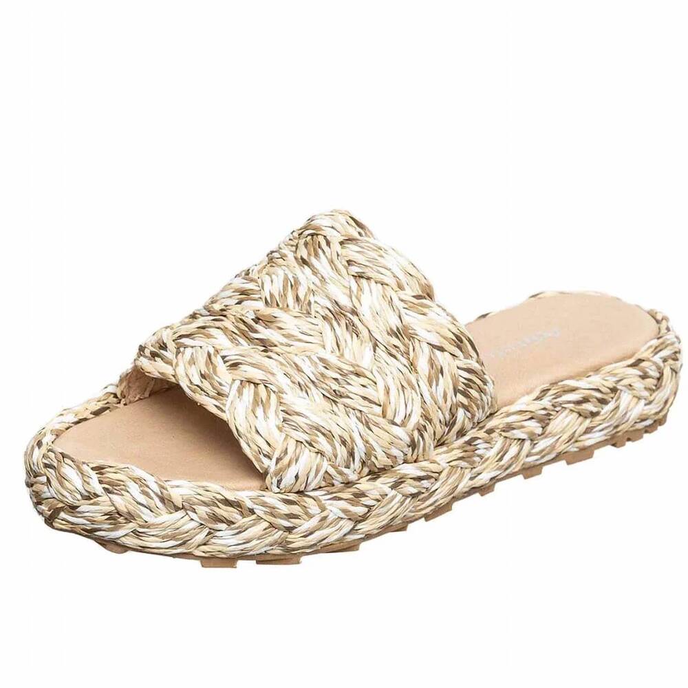 NEW ANTELOPE women's brea plaform sandals in natural rafia